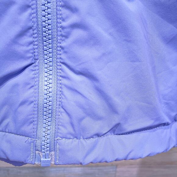 Columbia Nylon Fleece Lined Soft Shell Jacket Blue Full Zip Vintage Womens Small - Picture 3 of 7